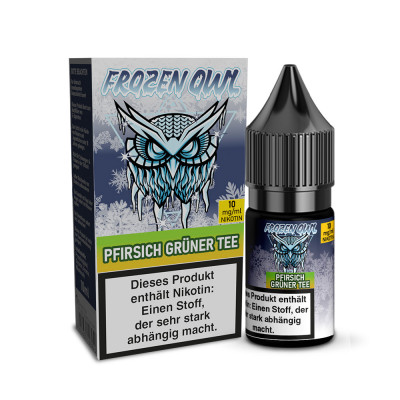 Pfirsich Grüner Tee – Frozen OWL – Nicsalt Liquid 10 ml